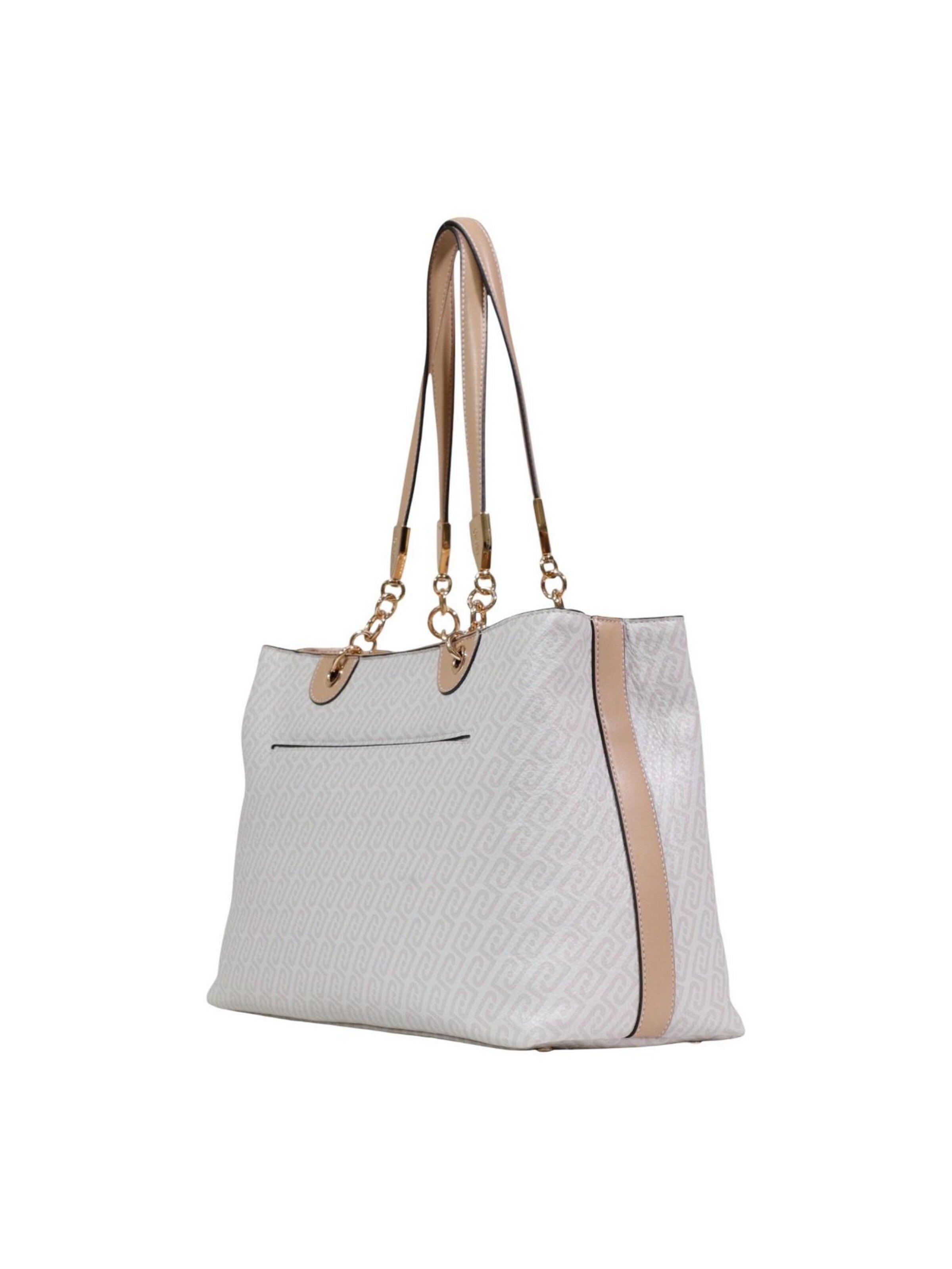 Borsa a spalla 'M TOTE AA6104 E1118' di Liu Jo in bianco