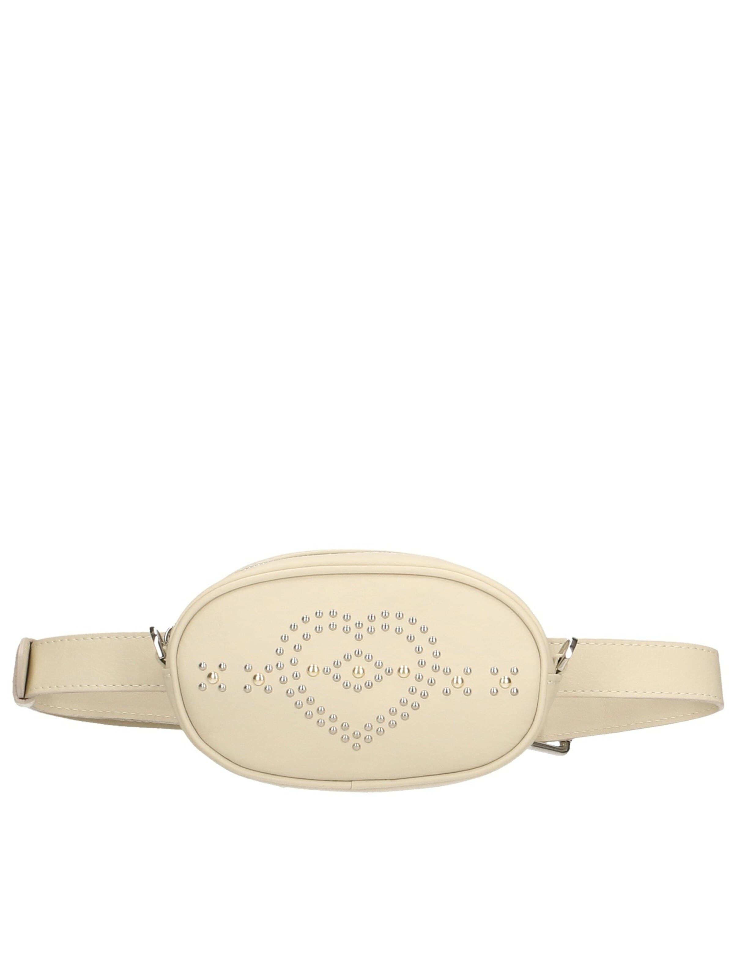 Marsupio 'Marsupio donna pelle sauvage con borchie cuore Made in Italy' di Gave Lux in beige: frontale