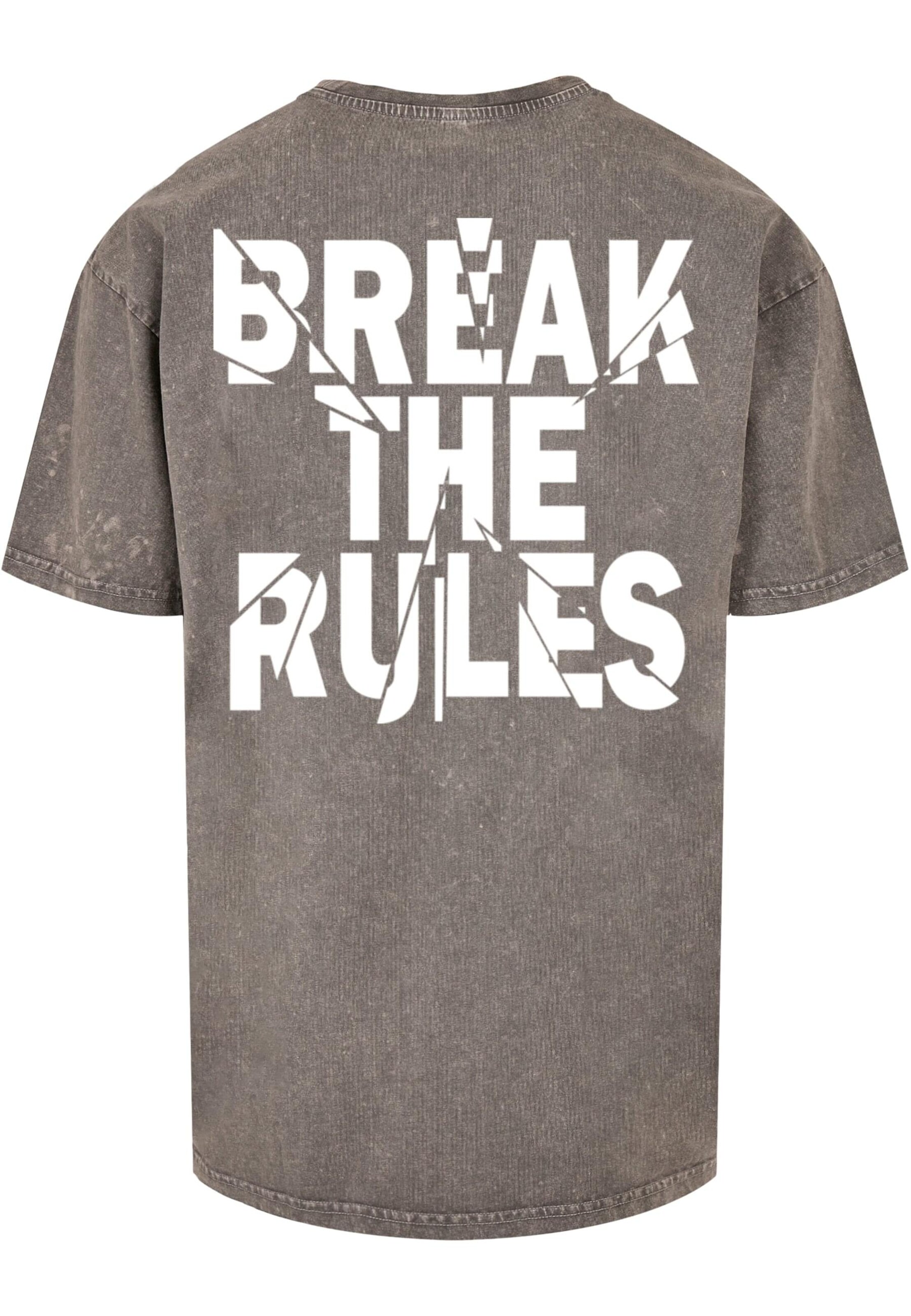 Merchcode Тениска 'Break The Rules 2' в сиво