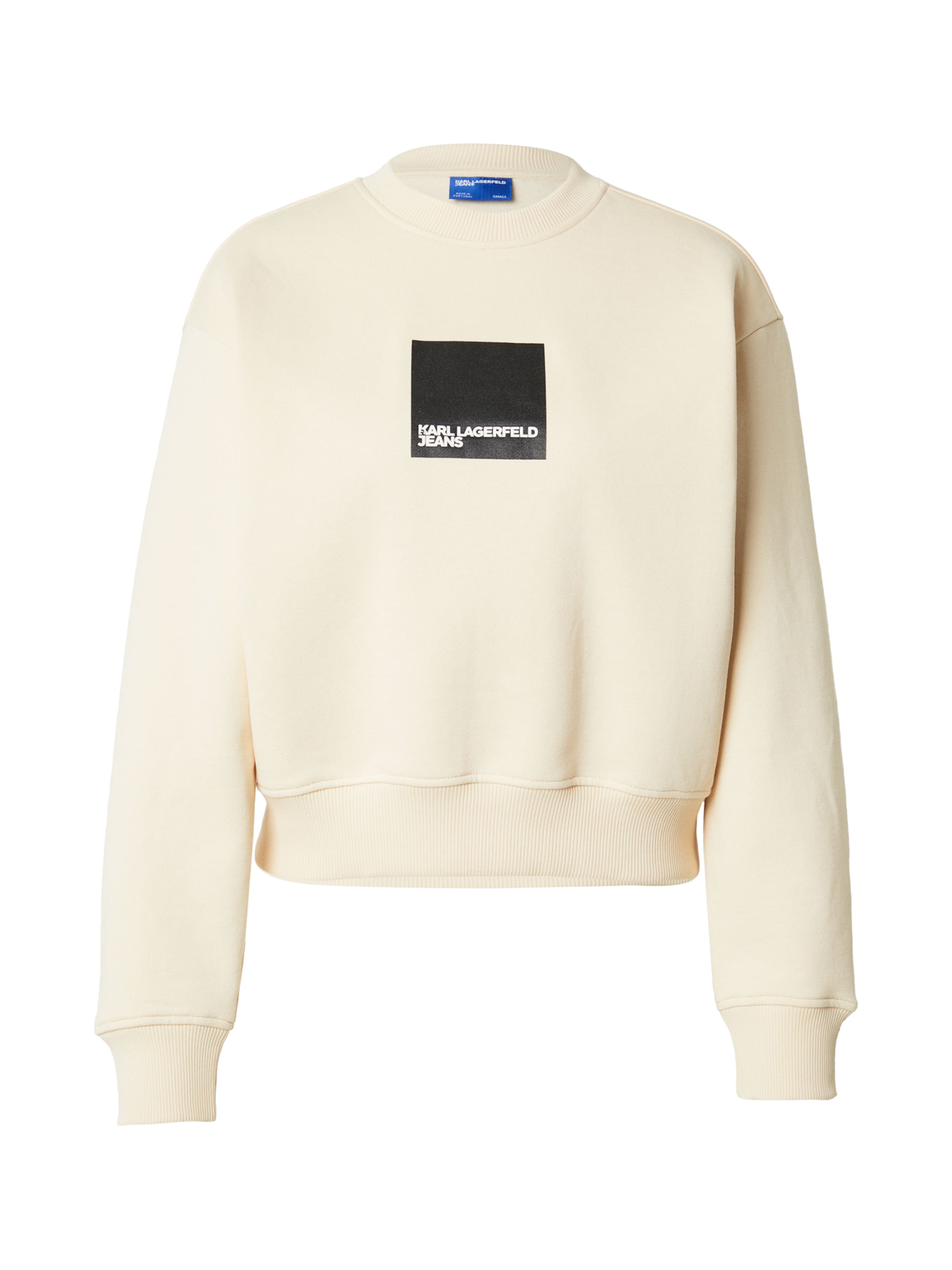 KARL LAGERFELD JEANS Свитшот в Цвет экрю / Черный / Белый, Обзор товара