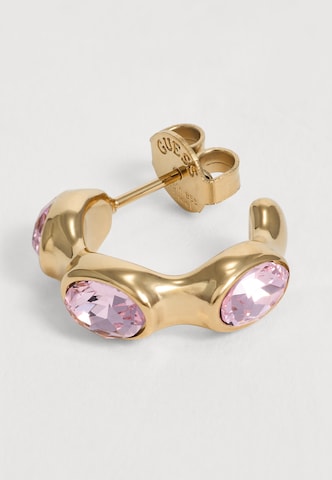 Cercei 'CRYSTAL LOVE' de la GUESS pe auriu