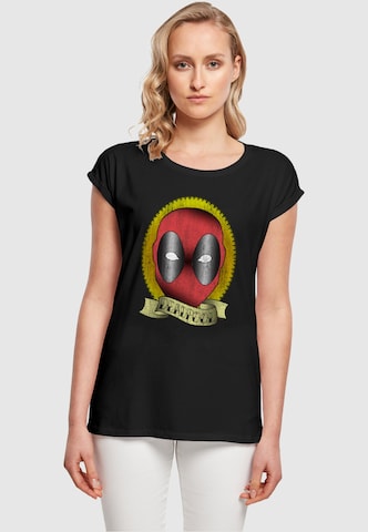 ABSOLUTE CULT T-Shirt 'Deadpool - Tattoo' in Schwarz: Vorderseite