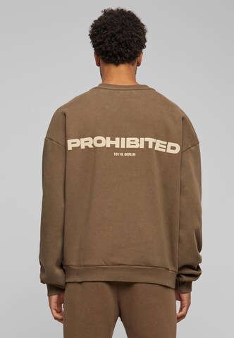 Sweat-shirt Prohibited en marron