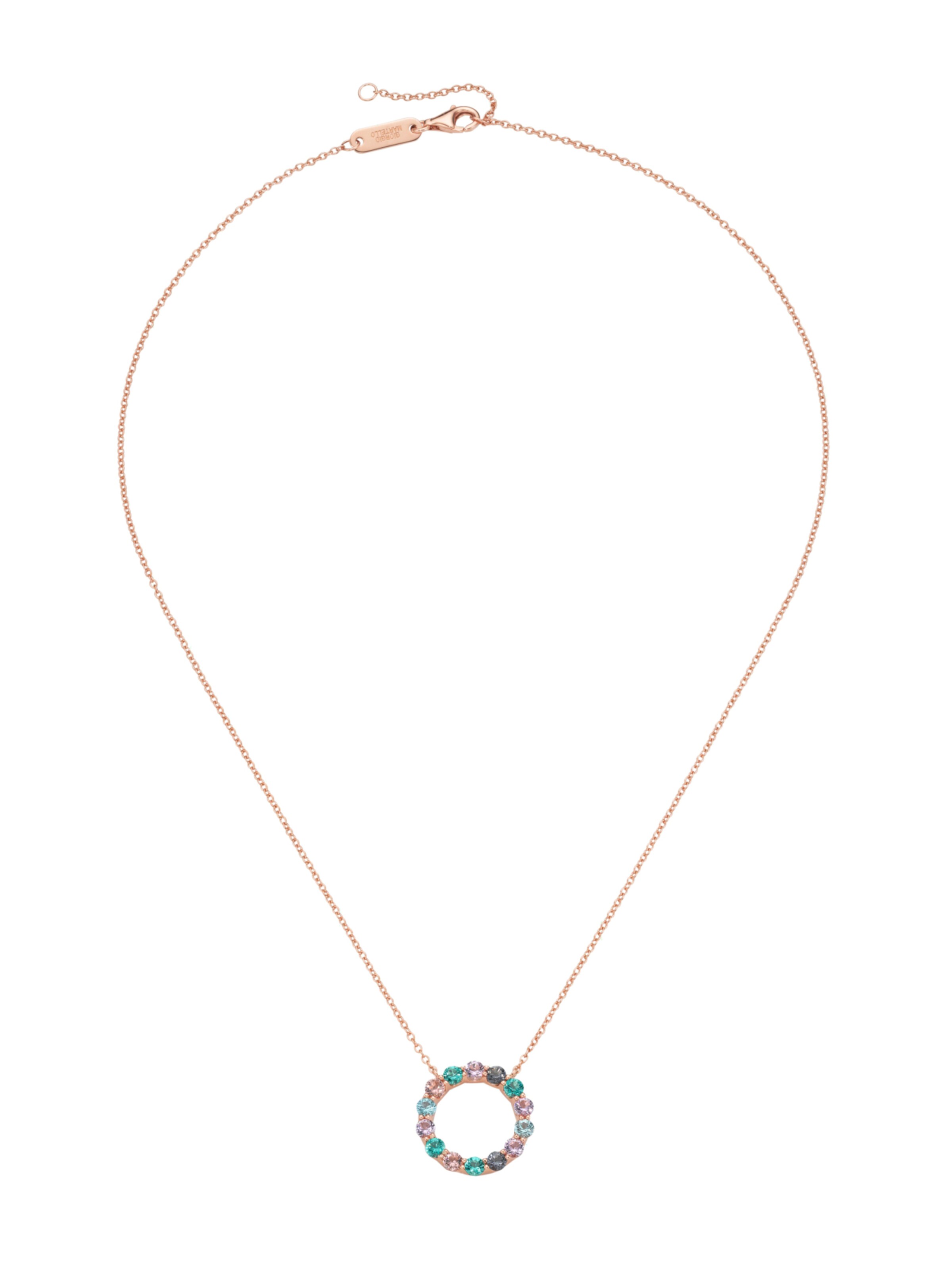 Collana in 45 Giorgio Martello Milano di colore turchese / oro rosé / rosé, Visualizzazione prodotti