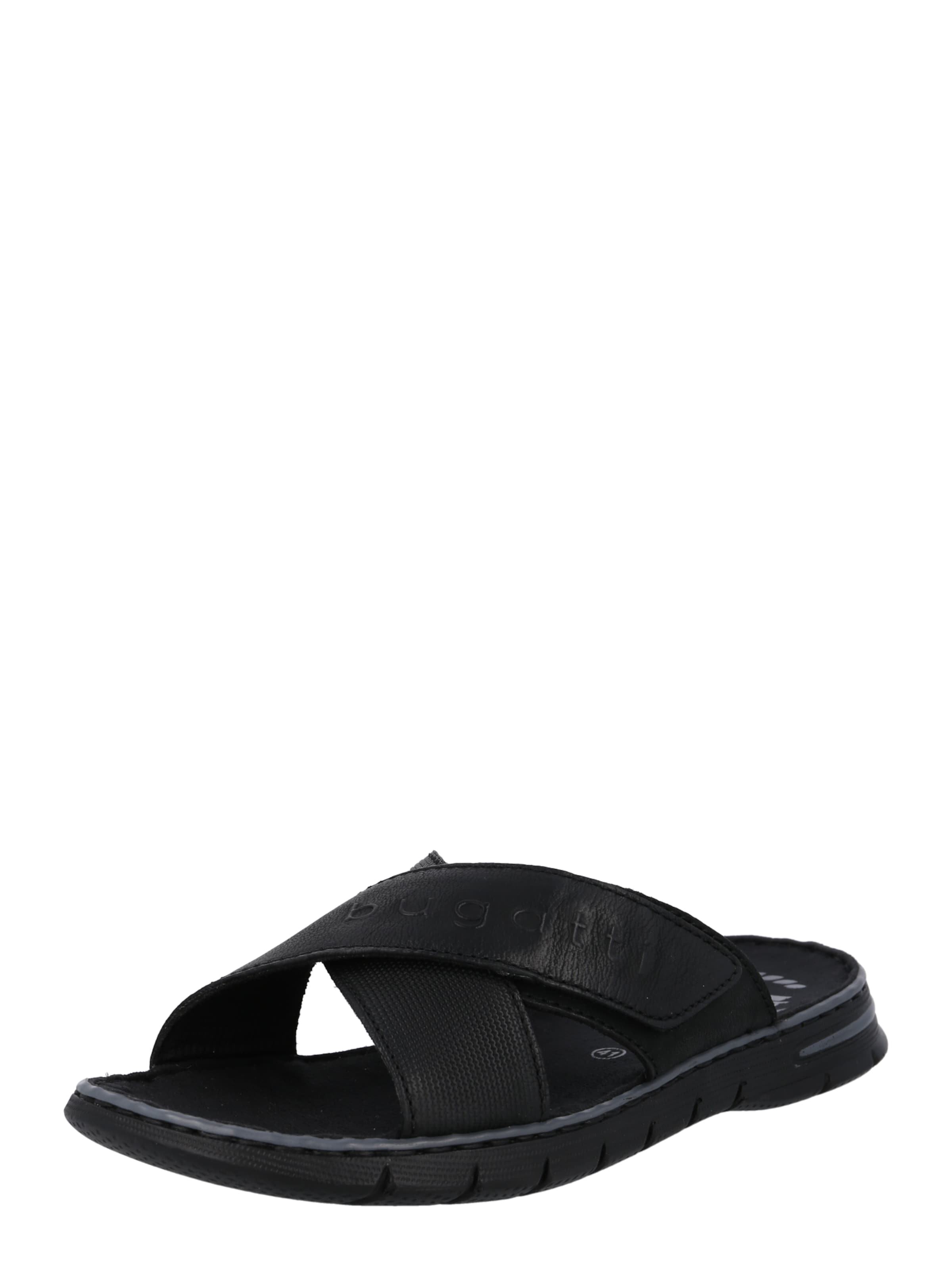 bugatti Pantolette 'Dario' in Schwarz: Vorderseite