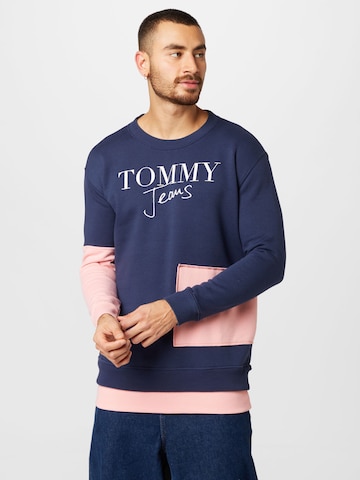 Sweatshirt & Sweatjacke de la Tommy Jeans pe albastru: față