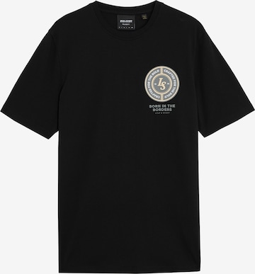 T-Shirt 'Born In The Borders' Lyle & Scott en noir : devant