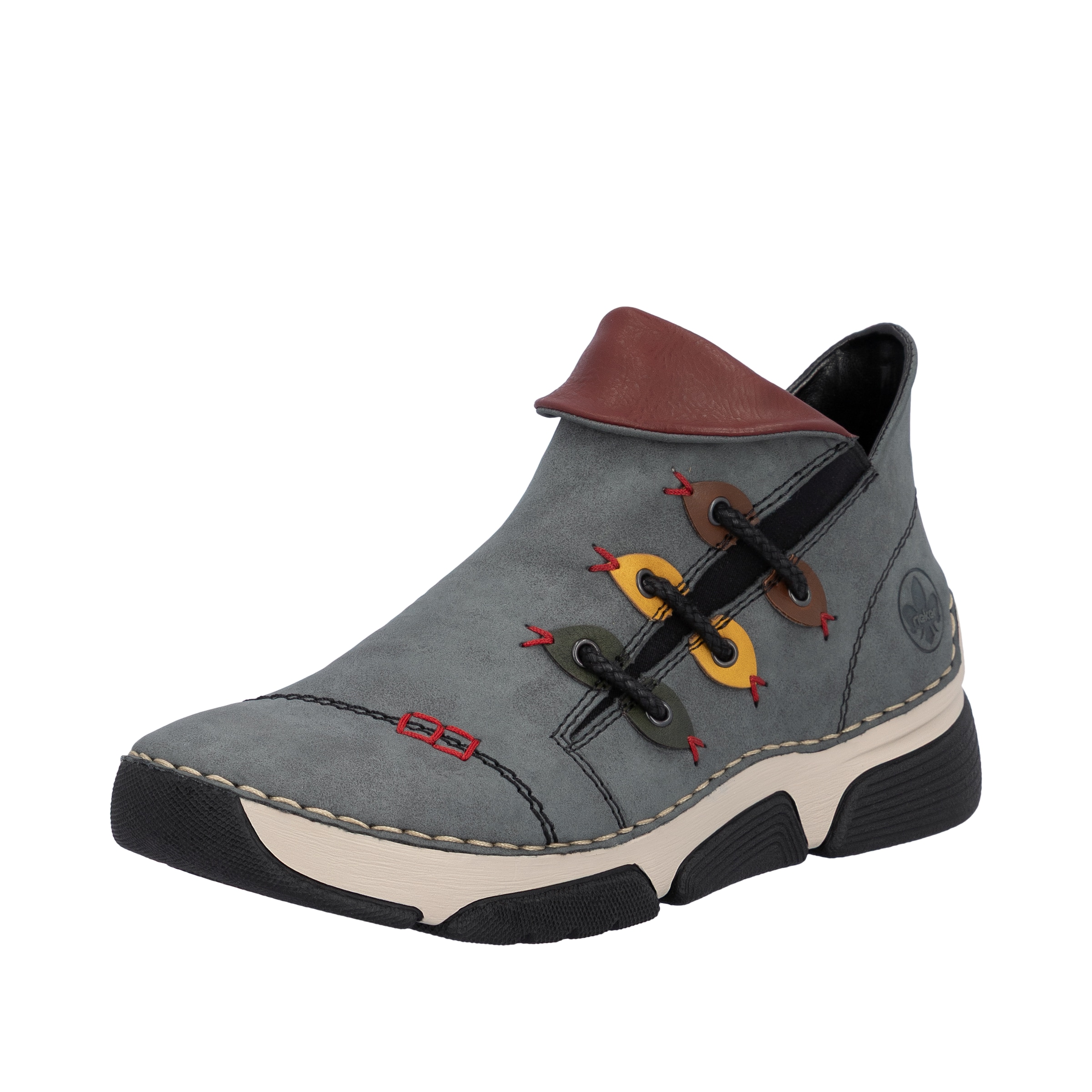 Rieker Bottines en gris / mélange de couleurs, Vue avec produit