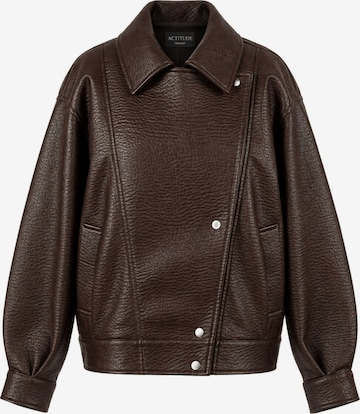 Twinset Übergangsjacke 'ACTITUDE Faux leather jacket' in Braun: Vorderseite