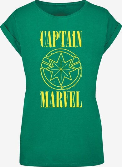 ABSOLUTE CULT T-Shirt 'Captain Marvel - Grunge' in gelb / grün, Produktansicht