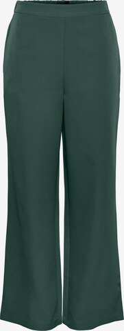 Wide Leg Pantalon 'PCBOZZY' PIECES en vert : devant