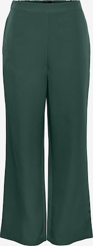 PIECES Wide leg Broek 'PCBOZZY' in Groen: voorkant