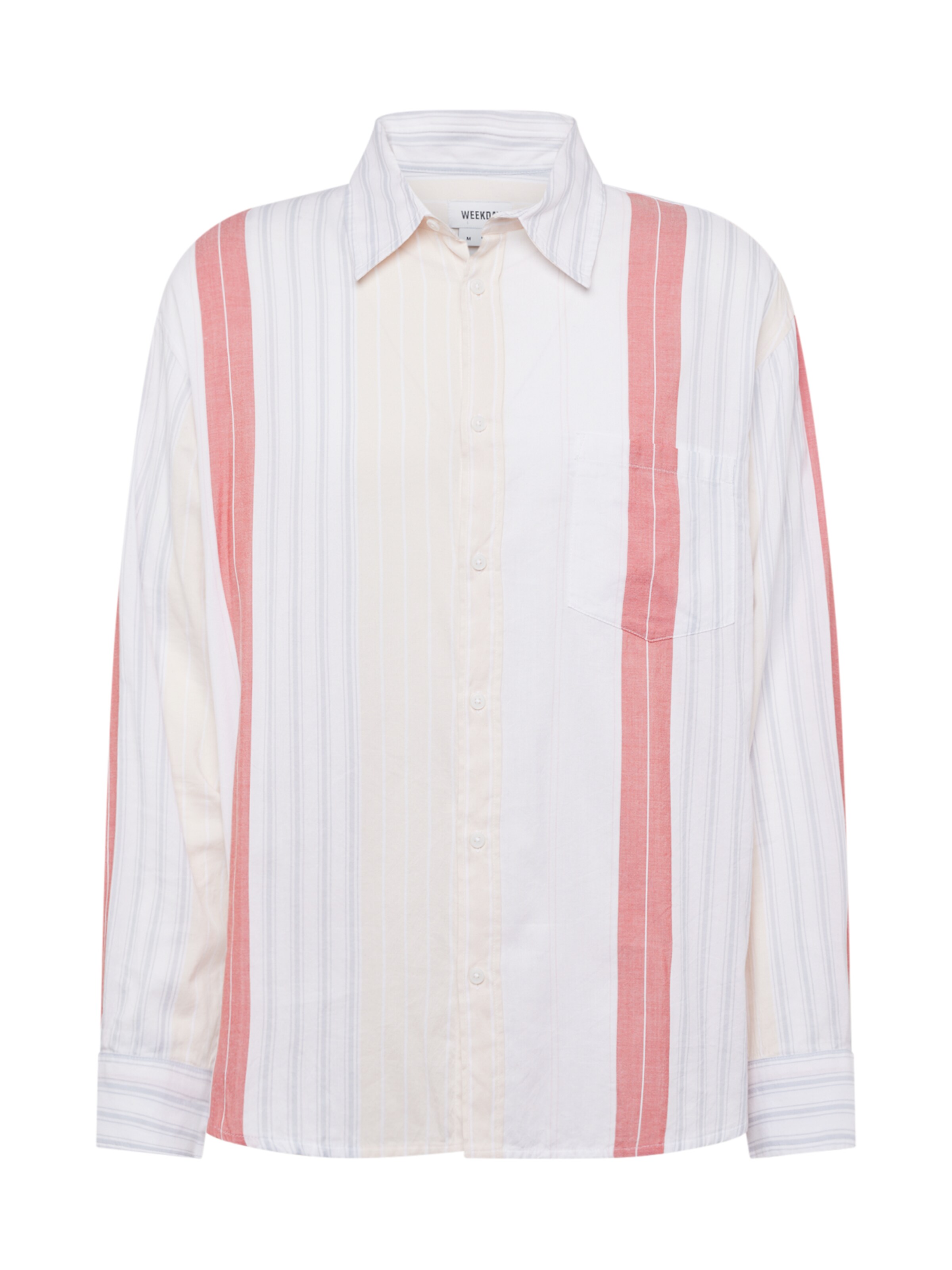 Fit confort Chemise WEEKDAY en blanc : devant