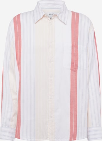 WEEKDAY Comfort Fit Paita värissä valkoinen: etupuoli