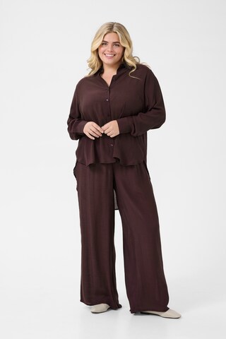 KAFFE CURVE Bluse 'Alia' in Braun