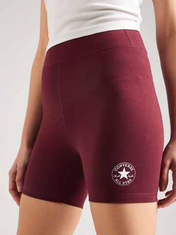 CONVERSE Skinny Workout Pants 'Retro Chuck Taylor' in Red