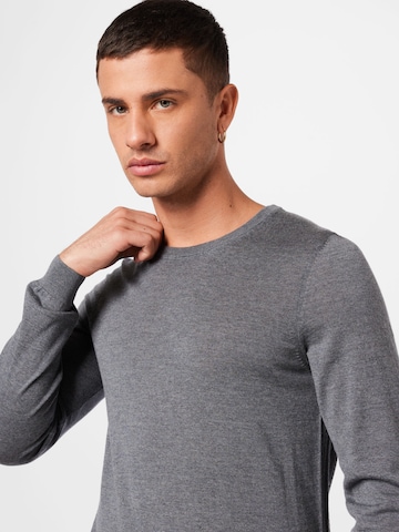 BOSS Black Pullover 'Leno' in Grau