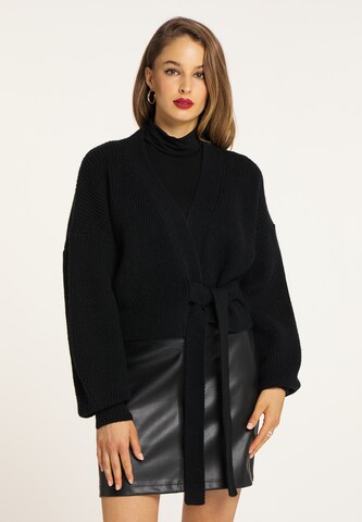 faina Strickjacke in Schwarz: predná strana