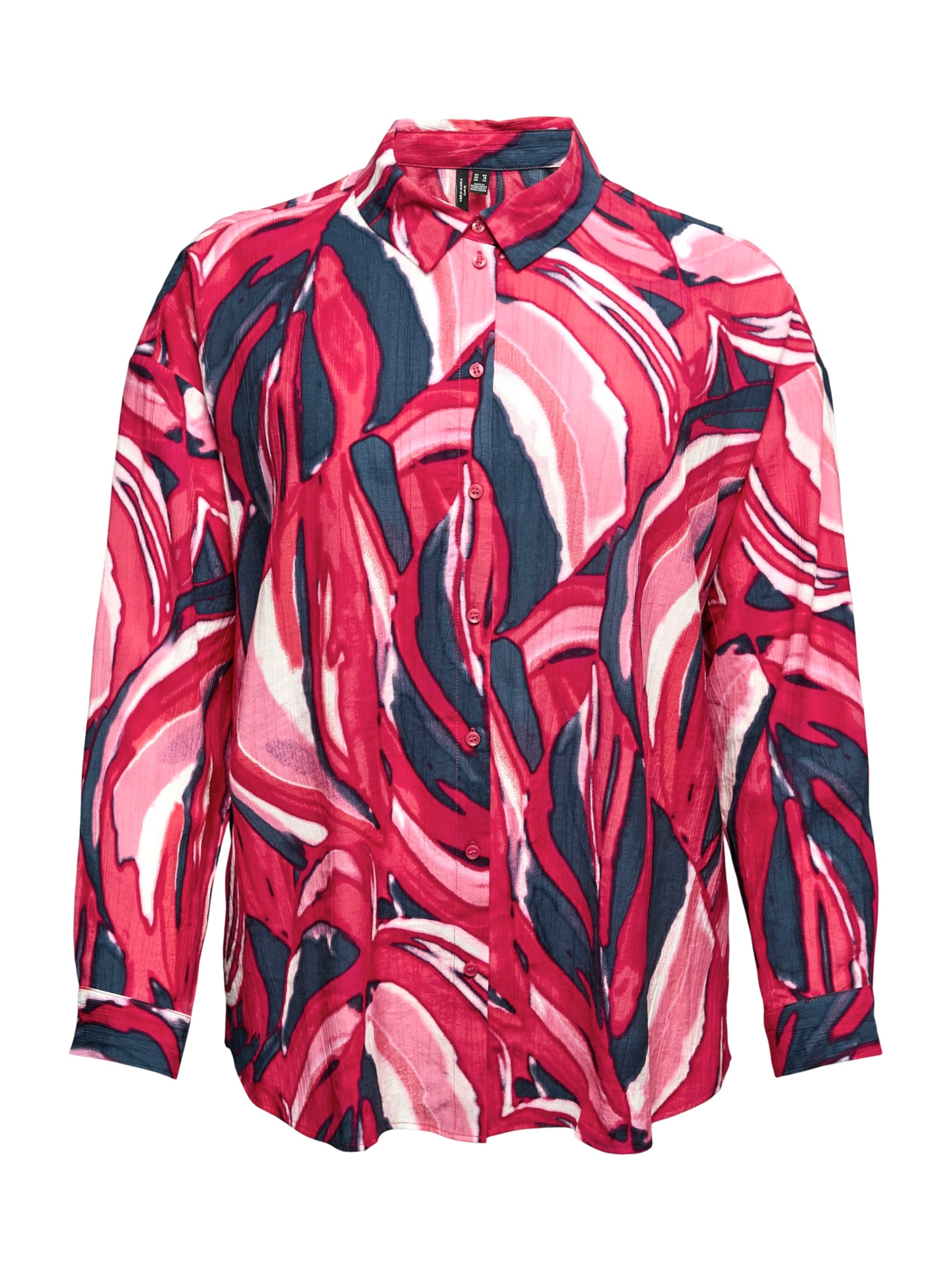 Vero Moda Curve Μπλούζα 'VMCVERA VIOLET' σε ροζ: μπροστά