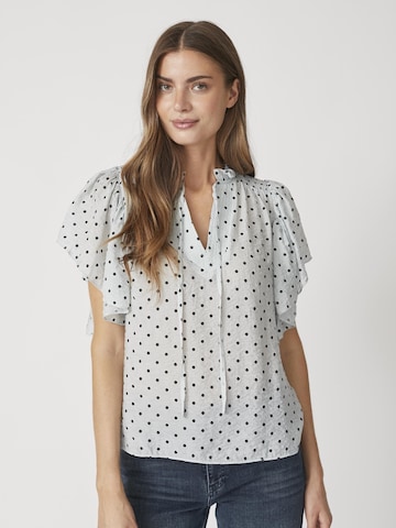 co'couture Blouse 'Dionne' in Blauw: voorkant