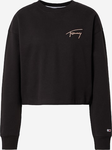 Tommy Jeans Sweatshirt in Black: front