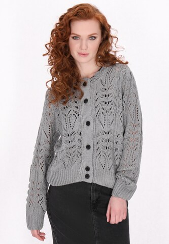 DreiMaster Vintage Gebreid vest in Grijs: voorkant