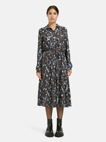 Milano Italy Shirt Dress in Black: front