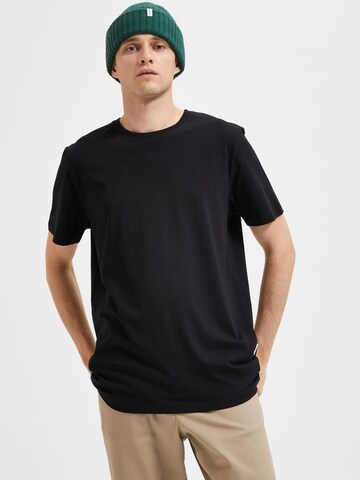 T-Shirt 'SLHAspen' SELECTED HOMME en noir