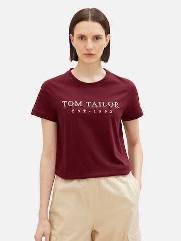 T-shirt TOM TAILOR en rouge : devant