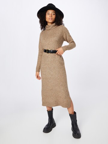 PIECES Knitted dress 'JULIANA' in Brown