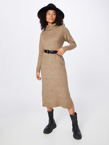 PIECES Knitted dress 'JULIANA' in Brown