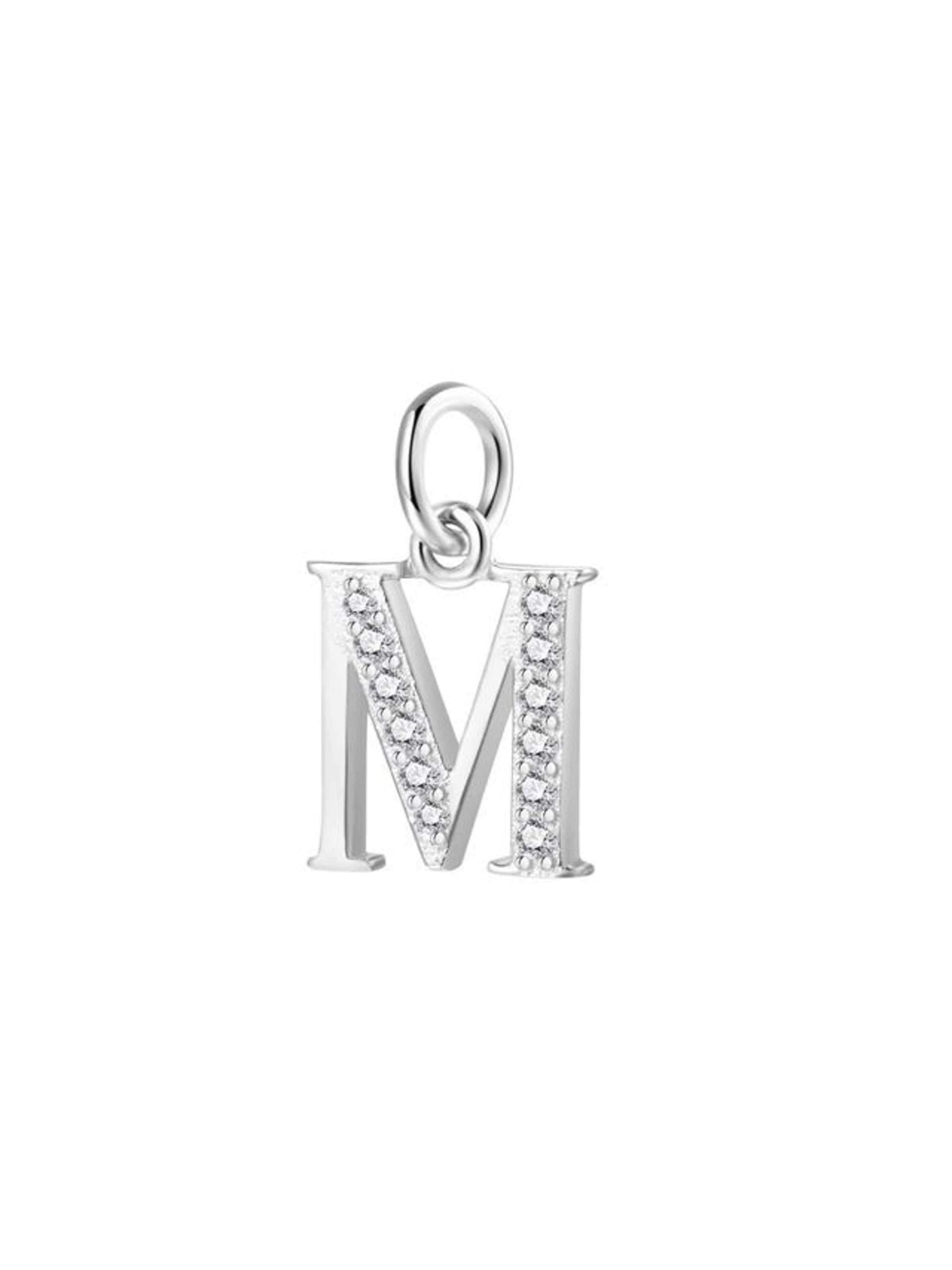 Hey Happiness - Cadena 'Letter M' en plata