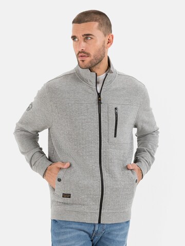 CAMEL ACTIVE Zip-Up Hoodie in Grey: front