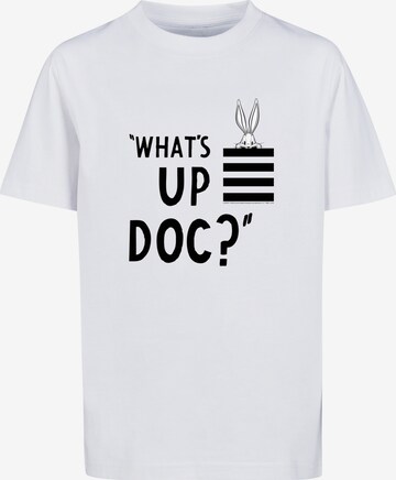 T-Shirt 'Looney Tunes Bugs Bunny What's Up Doc' F4NT4STIC en blanc : devant