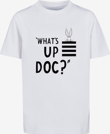 F4NT4STIC Shirt 'Looney Tunes Bugs Bunny What's Up Doc' in Wit: voorkant