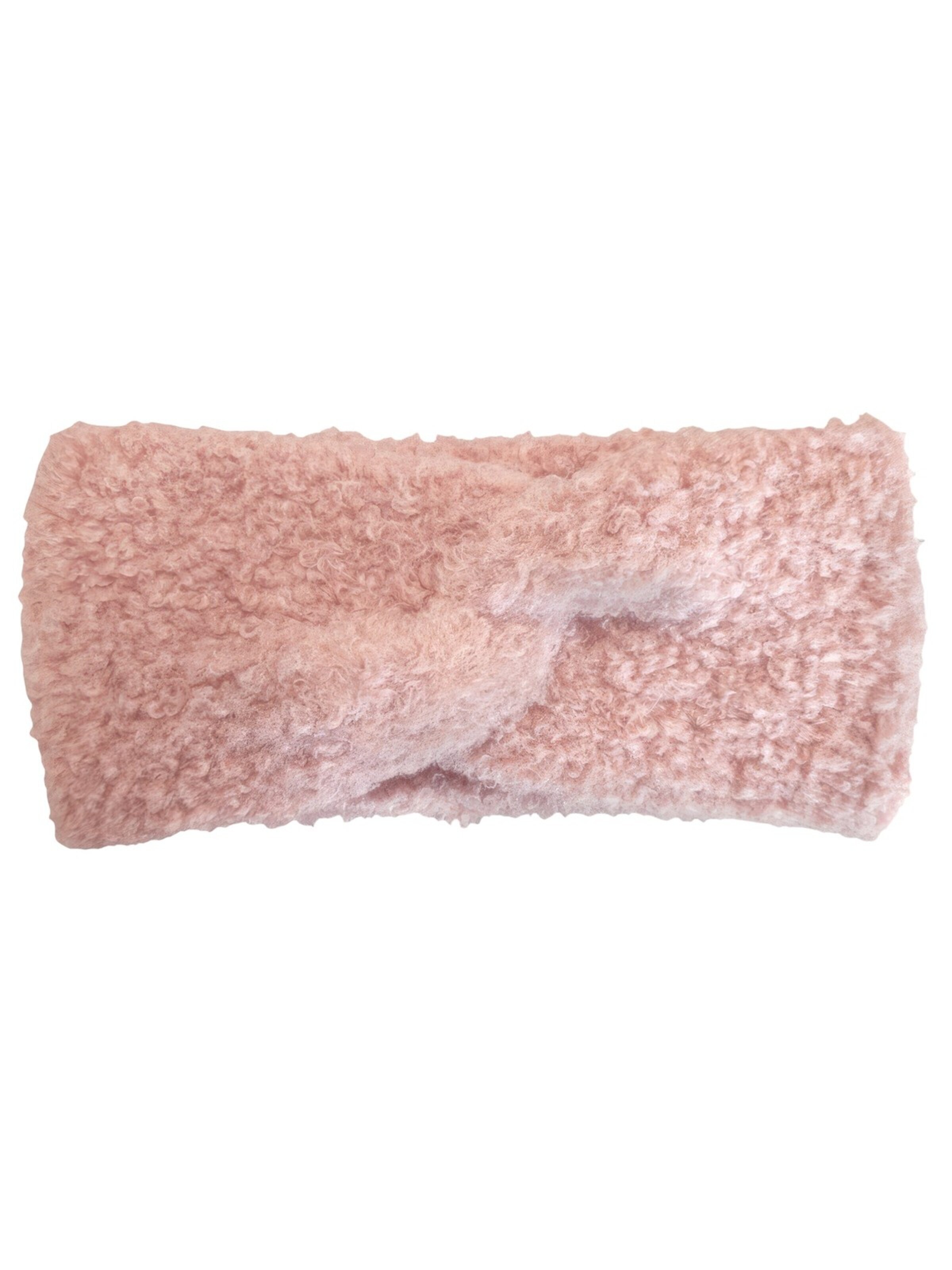 styleBREAKER Headband 'Stirnband in Teddyfell Optik' in Pink