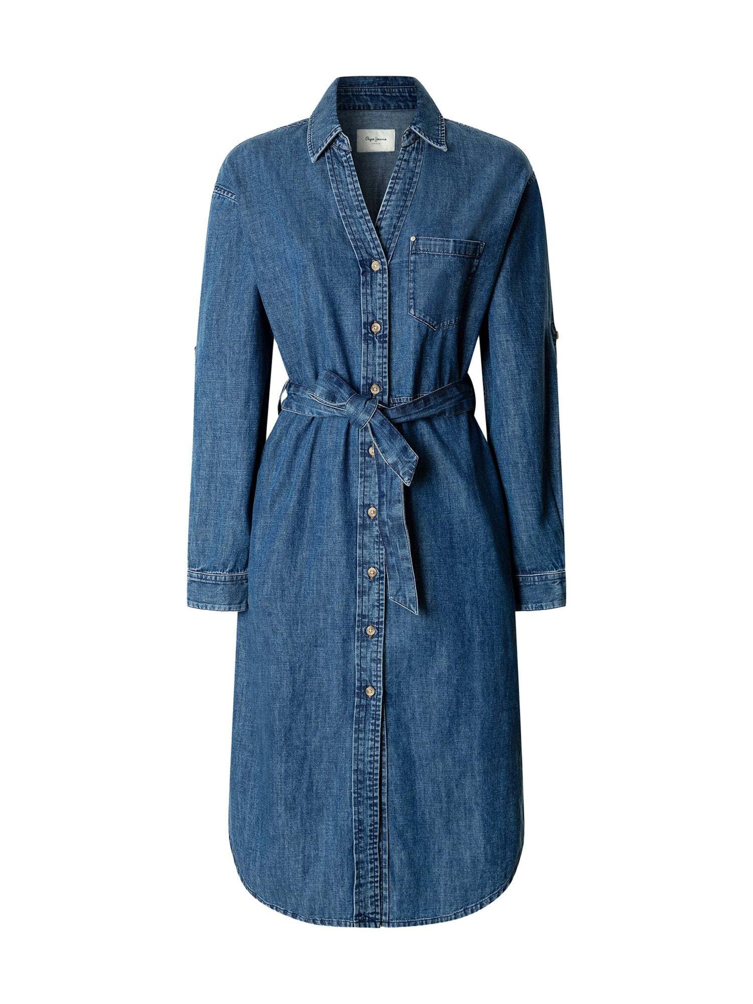 Pepe Jeans Skjortklänning 'Angie Classic' i blå: framsida