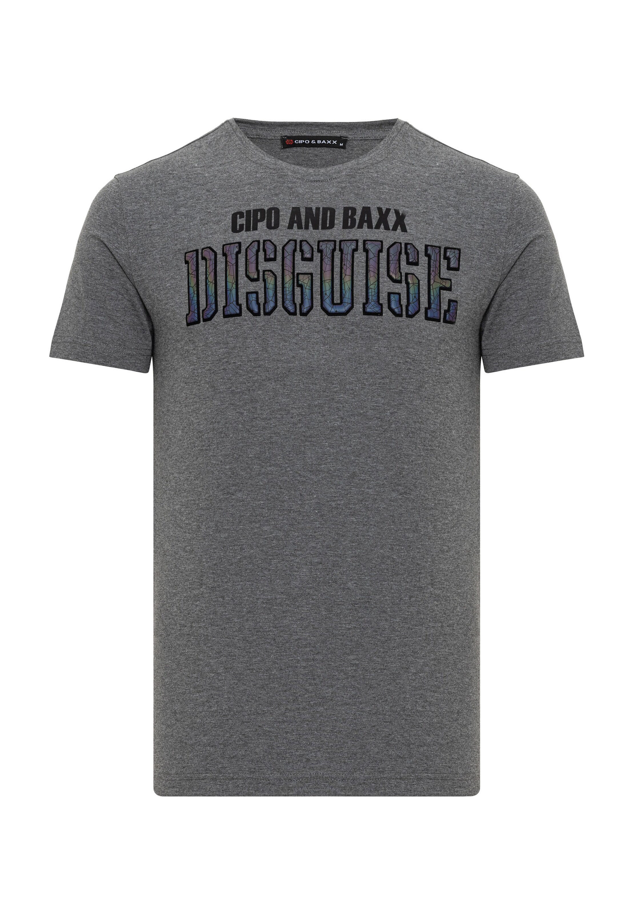 T-Shirt CIPO & BAXX en gris : devant