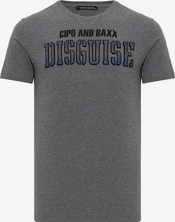 T-Shirt CIPO & BAXX en gris : devant