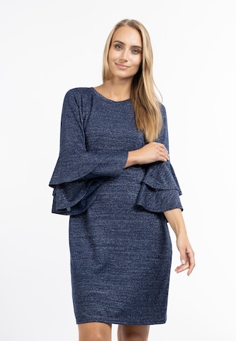 Usha Jurk in Blauw: voorkant