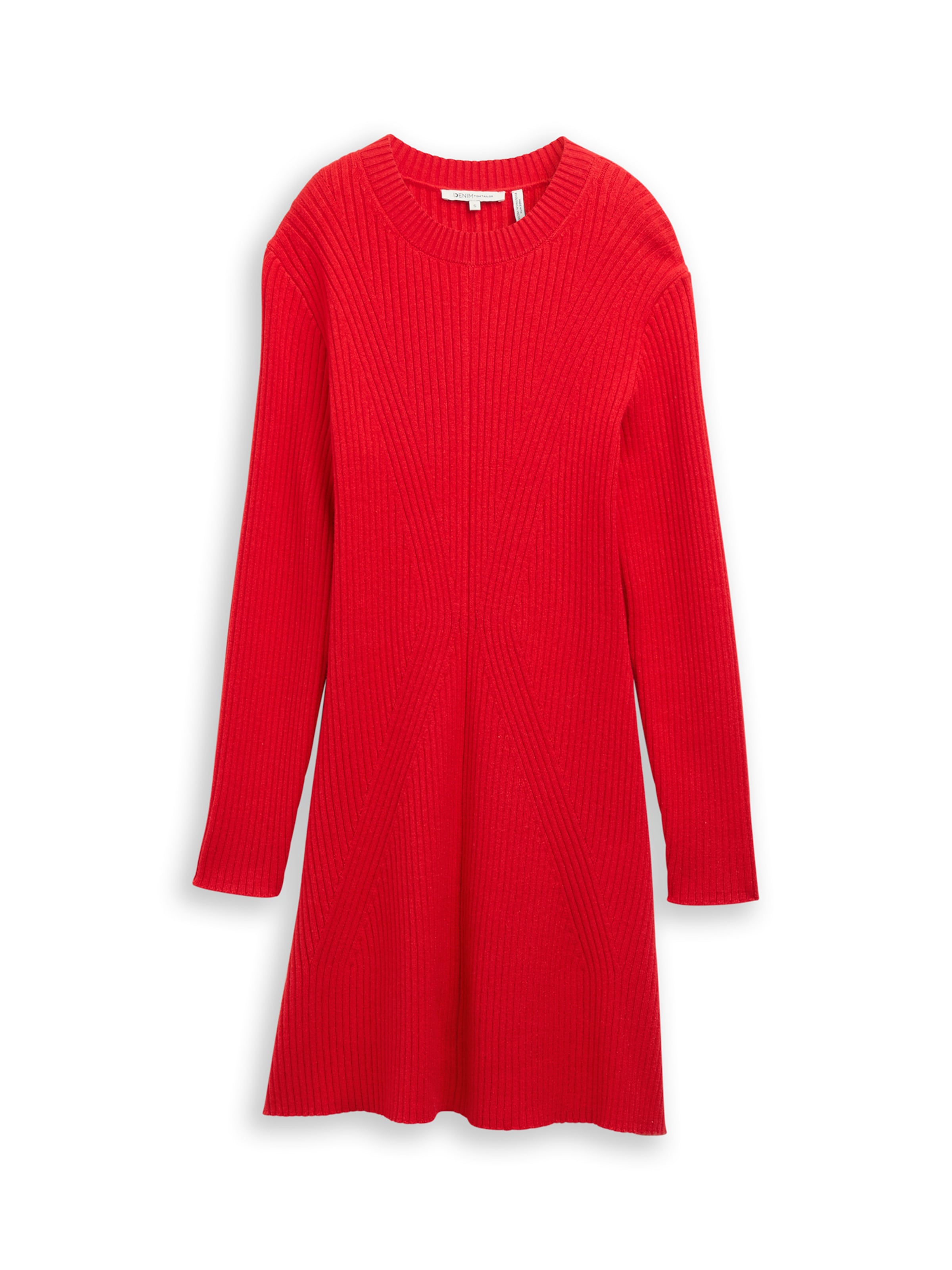 TOM TAILOR DENIM Úpletové šaty – červená: přední strana