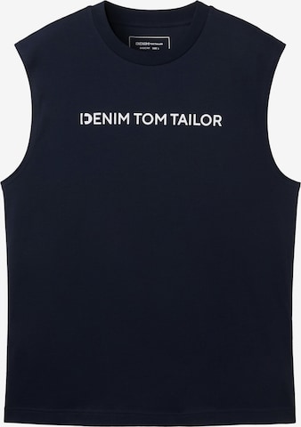 TOM TAILOR DENIM Majica | modra barva: sprednja stran