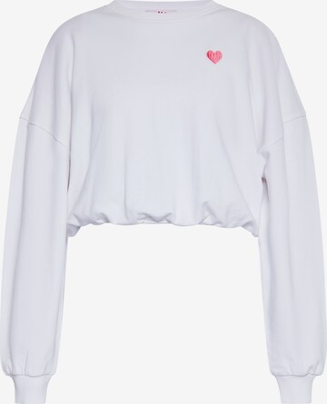 Sweat-shirt MYMO en blanc : devant