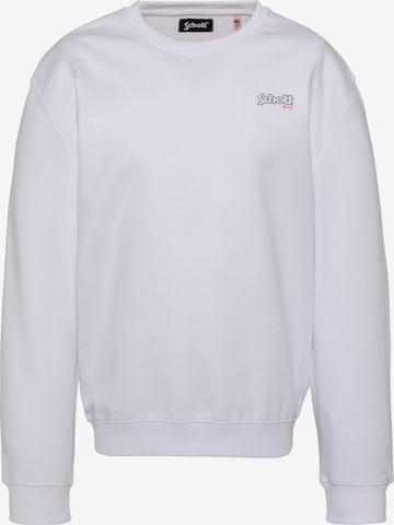 Sweat-shirt Schott NYC en blanc : devant