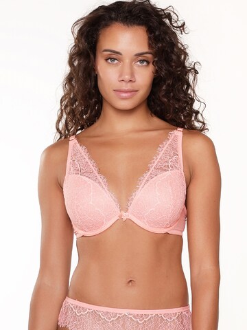 LingaDore Triangle Bra in Pink: front