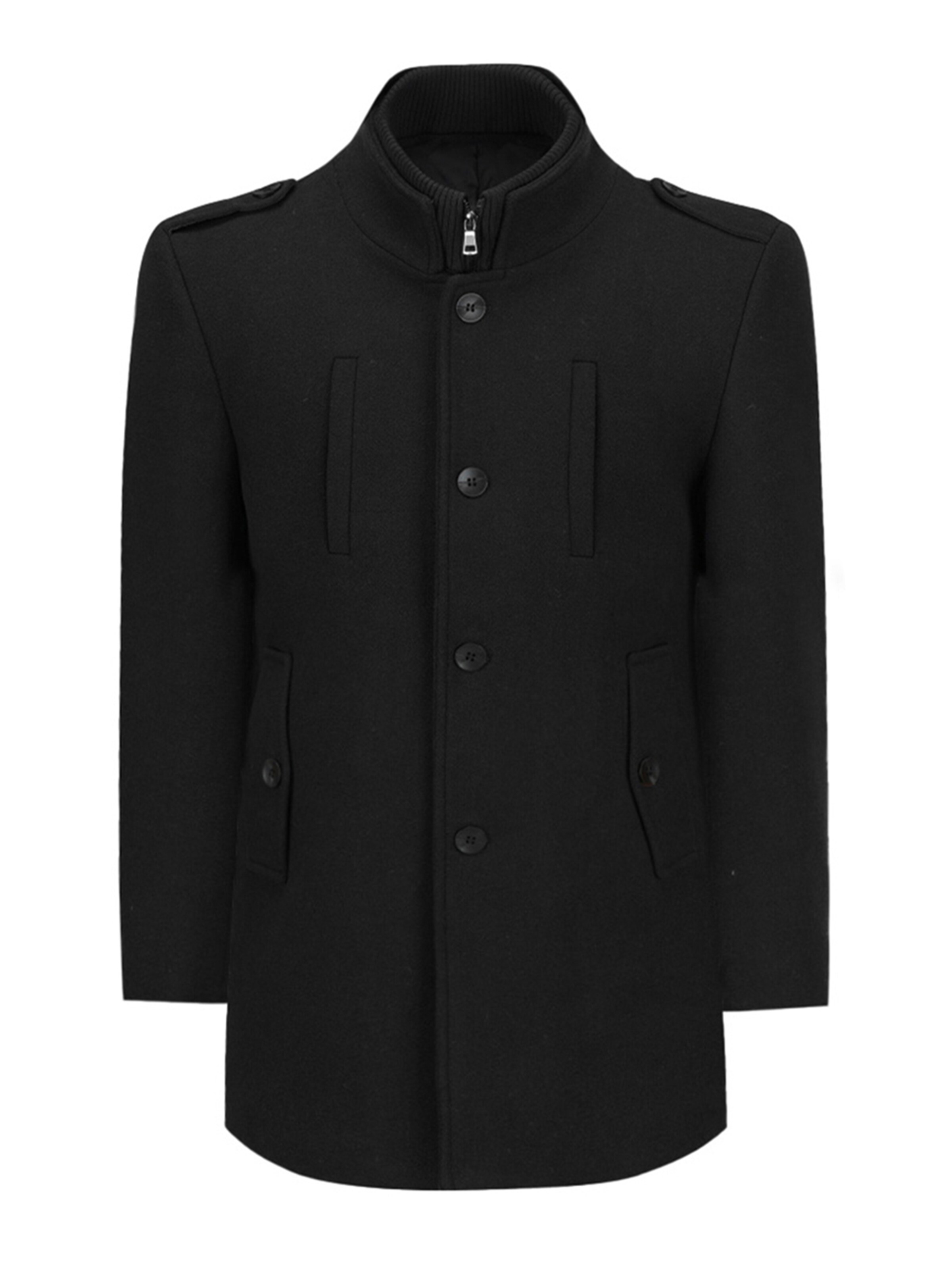 Youthup Winter Coat in Black: front