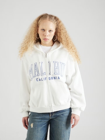 HOLLISTER Sweat jacket in White: front