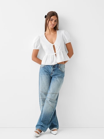 Chemisier Bershka en blanc