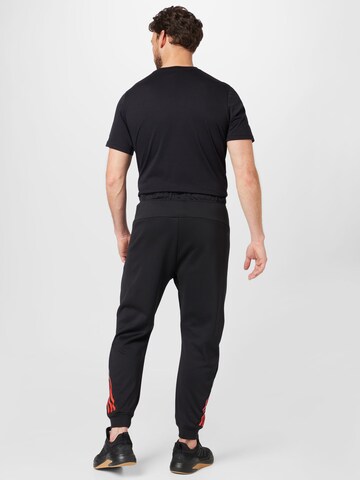 ADIDAS PERFORMANCE Tapered Workout Pants in Black