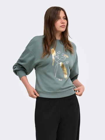 Sweat-shirt 'ONLBrooky' ONLY en vert : devant